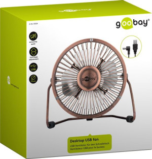 Wentylator biurkowy 4" USB Goobay MIEDZIANY/BRĄZ