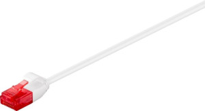Kabel LAN Patchcord CAT 6 U/UTP Slim BIAŁY 0,15m