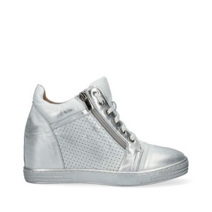 Sneakersy srebrne metaliczne 38