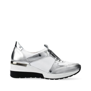 Sneakersy biało srebrne 37