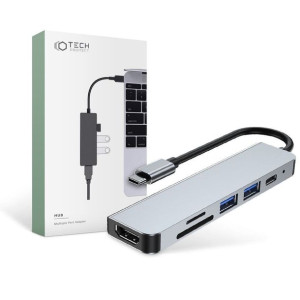 Adapter V4 6w1 do Laptopa Szary