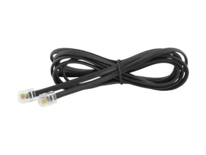 Kabel telefoniczny aparat-linia 2xRJ11 czarny 7m