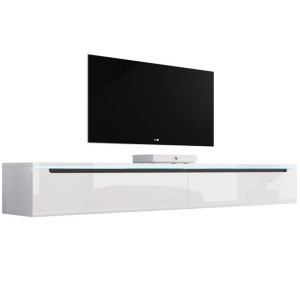 Szafka pod telewizor RTV 180 cm biały połysk DONA