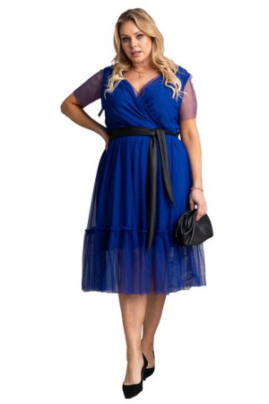 Sukienka ASIA siatka rozkl chaber 40 PLUS SIZE