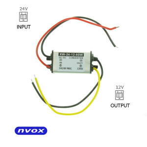Przetwornica reduktor napięcia z 24V na 12V o mocy 60W... ()