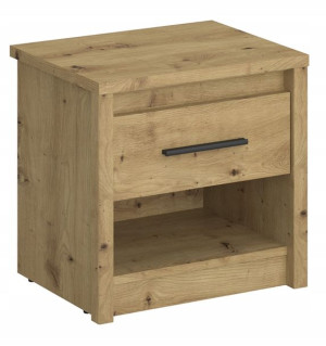 Szafka nocna z półką loft dąb artisan LEORI