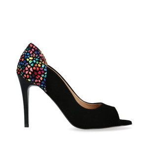 Szpilki czarne peep toe 38