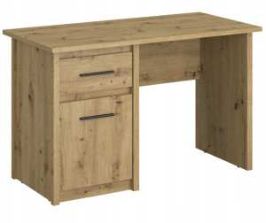 Biurko z szufladą i półkami loft dąb artisan LEORI