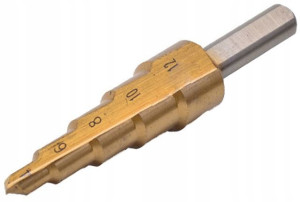 Wiertło Stożkowe Stopniowe Hs Tytan 4-12mm Wiertł