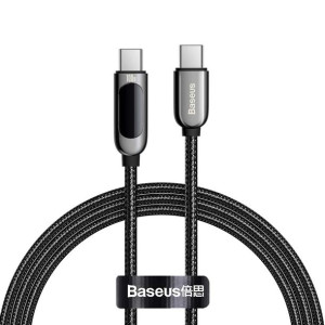 Baseus kabel Display PD USB-C USB-C 1,0 m czarny 100W