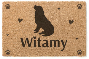 wycieraczka kokosowa z nadrukiem WITAMY psy nr 03