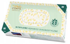 Rękawiczki owsiane nitrylowe COATS M 100szt