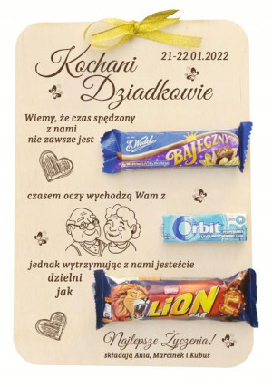 Dzień Babci Dziadka prezent DYPLOM TABLICZKA