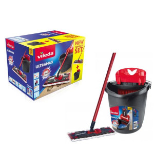 Mop Vileda UltraMax płaski Wiadro z wyciskaczem + MOP