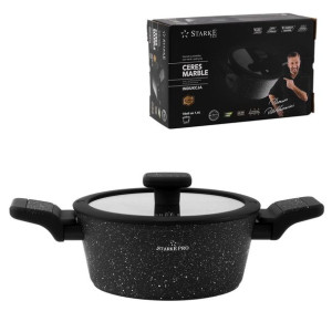 Garnek z pokrywką Starke Pro Ceres Marble 1,6 l
