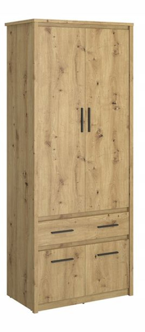 Szafa ubraniowa dwudrzwiowa loft dąb artisan LEORI
