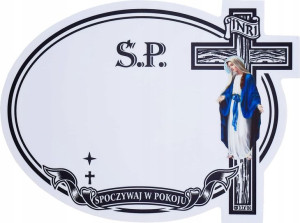 Tabliczka Nagrobna, Tabliczka Na Krzyż Nagrobny