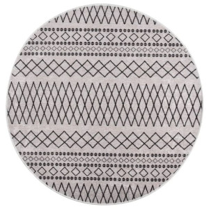 Dywan z możliwością prania, 120 cm, czarno-biały