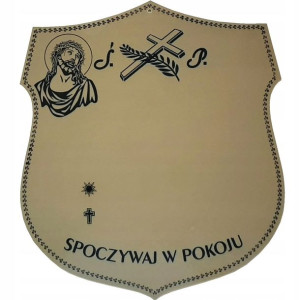 Tabliczka Nagrobna, Tabliczka Na Krzyż Nagrobny