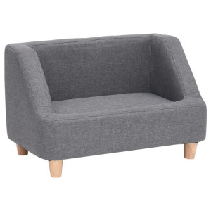 Sofa dla psa, szara, 60x37x39 cm, lniana