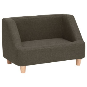 Sofa dla psa, ciemnoszara, 60x37x39 cm, lniana