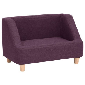 Sofa dla psa, bordowa, 60x37x39 cm, lniana