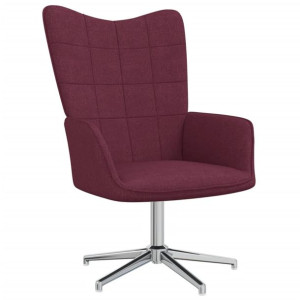 Fotel, fioletowy, obity tkaniną