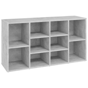 Ławka z miejscem na buty, szara, 103x30x54,5 cm, płyta wiórowa