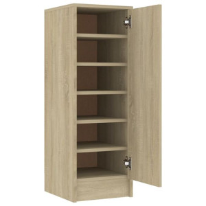 Szafka na buty, dąb sonoma, 32x35x92 cm, płyta wiórowa