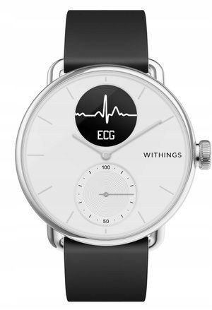 Withings ScanWatch biały 38mm smartwatch EKG sen