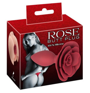 Korek analny Rose płatkami róży