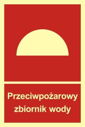 Znak - Przeciwpożarowy zbiornik wody BB007 Przeciwpożarowy zbiornik wody BB