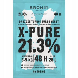 Drożdżę Turbo X-Pure21 3% 48h 135g