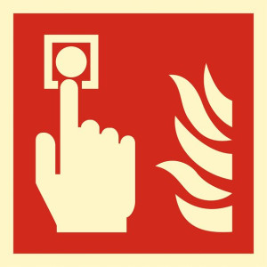 Znak - alarm pożarowy BF005 Alarm pożarowy BF005D1FE