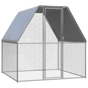 Klatka zewnętrzna dla kurcząt, 2x2x2 m, stal galwanizowana