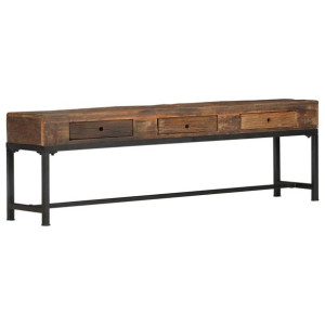 Szafka pod TV, 150x30x46 cm, lite drewno z odzysku