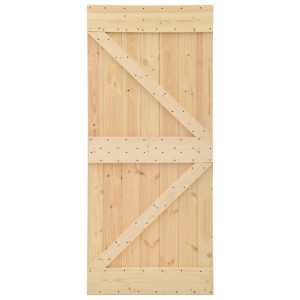 Drzwi, 90x210 cm, lite drewno sosnowe