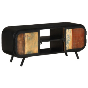 Szafka pod TV, 110x30x45 cm, lite drewno odzyskane