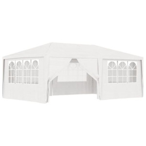 Namiot imprezowy ze ściankami, 4x6 m, biały, 90 g/m²