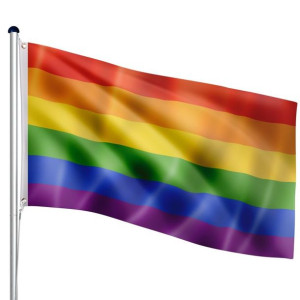FLAGMASTER Maszt z flagi tęczowe, 650 cm