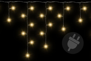 Świąteczny świetlny deszcz - 4 m, 200 LED, ciepła biel