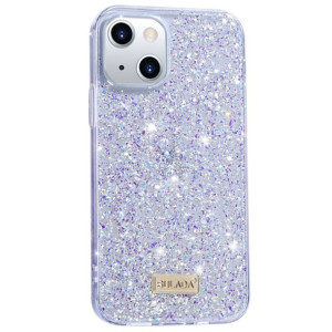 Etui IPHONE 13 MINI Brokat Sulada Luminous Glitter fioletowe
