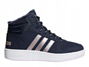 Adidas Buty B75741 Hoops Mid 2.0 K Granat