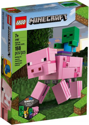 Lego Minecraft 21157 Duża Figurka Świnka Zombie