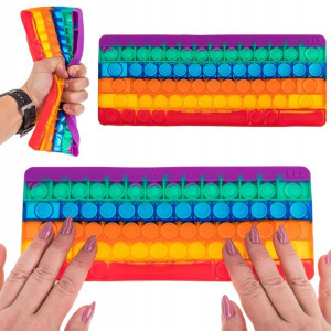 Zabawka sensoryczna Push Bubble Pop klawiatura tęc