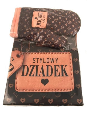 Zestaw Fartuch kuchenny + Rękawica Stylowy Dziadek Dzień Dziadka