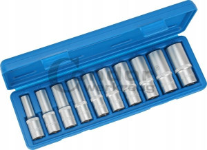 Zestaw Nasadek 1/2 Długie 6-kątne 10szt. 10-24mm