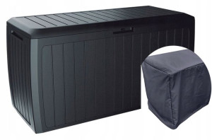 Skrzynia Ogrodowa BOXEBOARD290 SIEDZISKO+POKROWIEC