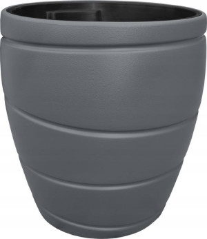Doniczka PASSA 400 44H + wkład 3D ANTRACYT