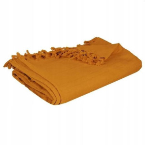 NARZUTA z FRĘDZALMI bawełna BOHO orcha 160x220